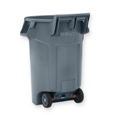 Rubbermaid Vented Wheeled Brute Container - 44 Gallon, Gray